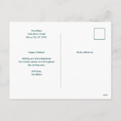 ボタニモダンカルカラフルクリスマスリース シーズンポストカード (裏面)