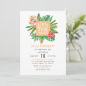 ボタニモダンカルカラフルトロピカルバースデーパーティー 招待状 (スタンド正面)