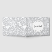 ボタニモダンカルシルバーグレ結婚ーズ ゲストブック (全面)