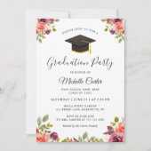 ボタニモダンカルフローラガール卒業パーティー 招待状 (正面)