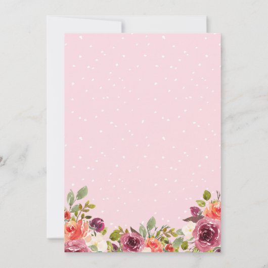 ボタニモダンカルフローラガール卒業パーティー 招待状 (裏面)