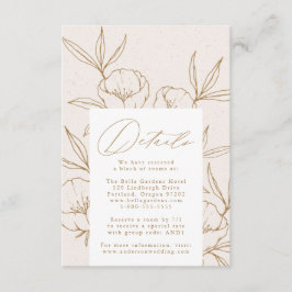 ボタニモダンカルフローラクリーム結婚金ゴールド詳細 エンクロージャーカード