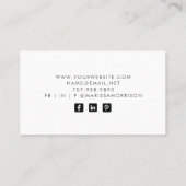 ボタニモダンカル名台帳型名刺名刺 名刺 (裏面)