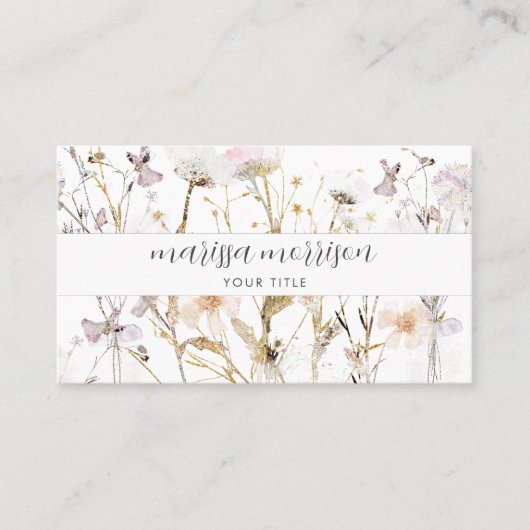 ボタニモダンカル名台帳型名刺名刺 名刺 (正面)