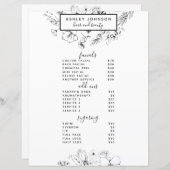 ボタニモダンカル白黒スパ3サービスメニュー (正面/裏面)