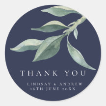 ボタニモダンカル葉結婚式の引き出物シール