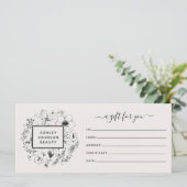 ボタニモダンカル赤面&ブラックギフト証書 (スタンド正面)