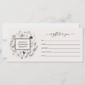 ボタニモダンカル赤面&ブラックギフト証書 (正面)