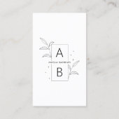 ボタニモダンカルTouchQrコードを使用したミニマリスト 名刺 (裏面)