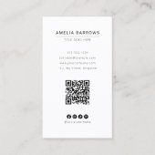 ボタニモダンカルTouchQrコードを使用したミニマリスト 名刺 (正面)