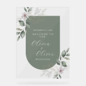 ボタニモダンッ結婚ク・アクリルの歓迎サイン アクリルサイン (正面)