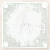 ボタニユニークカルパーソナライズされたテーマ付きキーチェーン ガラスコースター (裏面)