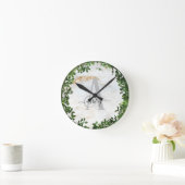 ボタニユニークカルパーソナライズされたテーマ付きキーチェーン ラウンド壁時計 (ホーム)