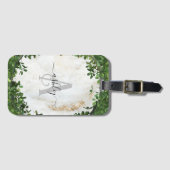 ボタニユニークカルパーソナライズされたテーマ付きキーチェーン ラゲッジタグ (正面横)