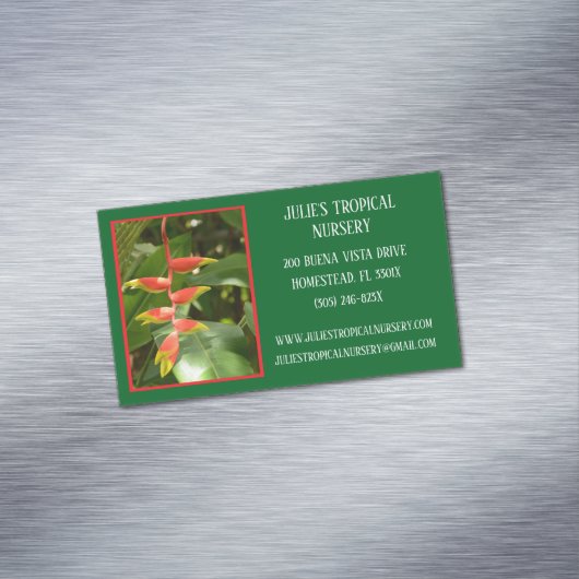 ボタニーグリーン植物子供部屋熱帯植物 マグネット名刺 (インサイチュ)