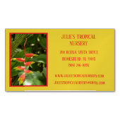 ボタニーグリーン植物子供部屋熱帯植物 マグネット名刺 (正面)