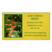 ボタニーグリーン植物子供部屋熱帯植物 マグネット名刺 (正面)