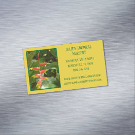 ボタニーグリーン植物子供部屋熱帯植物 マグネット名刺