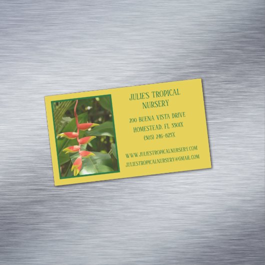 ボタニーグリーン植物子供部屋熱帯植物 マグネット名刺 (インサイチュ)