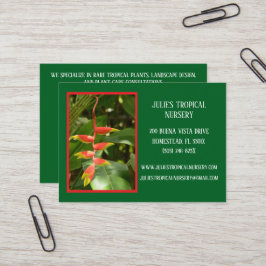 ボタニーグリーン植物子供部屋熱帯植物 名刺