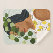 ボタニーポートレート – 緑の女性 シェルパブランケット (正面(横))