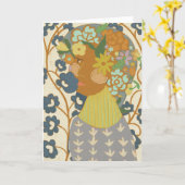 ボタニー美しい カード (黄色い花)