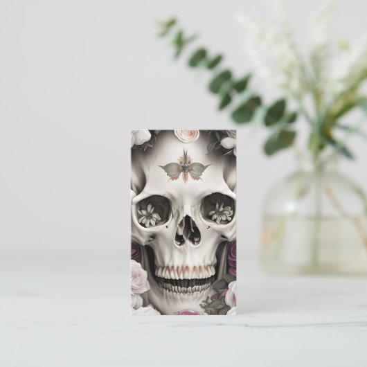 ボタニ素晴らしス絵画イラストレーションホワイトと 名刺 (スタンド正面)