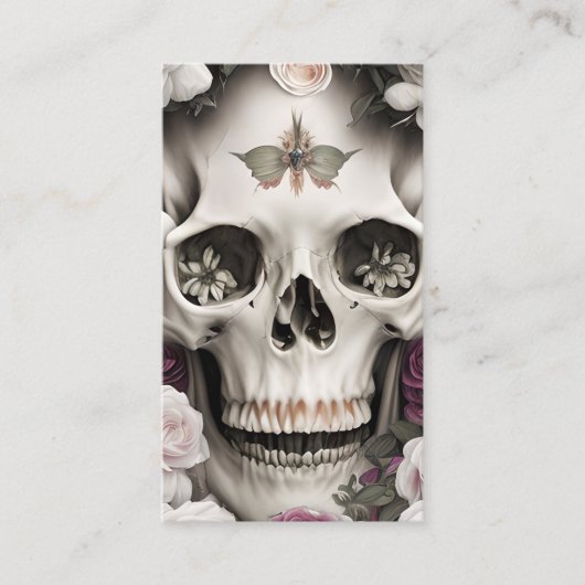 ボタニ素晴らしス絵画イラストレーションホワイトと 名刺 (正面)