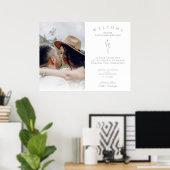 ボタニ素朴カルシンプル結婚スのプラグを外結婚した ポスター (ホームオフィス)