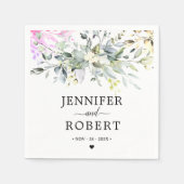 ボタニ素朴カルテーマ | ユーカリ結婚プス スタンダードカクテルナプキン (正面)