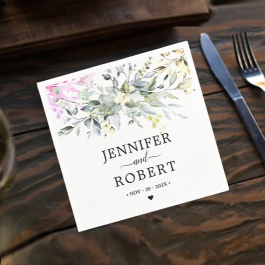 ボタニ素朴カルテーマ | ユーカリ結婚プス スタンダードカクテルナプキン