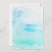 ボタニ素朴カル水の色葉の結婚式RSVPイン 招待状 (裏面)