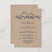 ボタニ素朴カル結婚インフォメーションエンクロージャ エンクロージャーカード (正面/裏面)