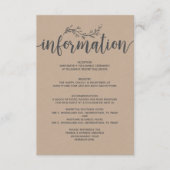 ボタニ素朴カル結婚インフォメーションエンクロージャ エンクロージャーカード (正面)