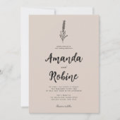 ボタニ素朴カル結婚式招待状 招待状 (正面)