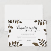ボタニ素朴カル離れウェディングRSVP 出欠カード (正面/裏面)