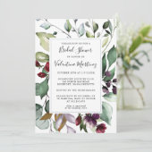 ボタニ素朴モダンカルグリーンブライダルシャワー 招待状 (スタンド正面)