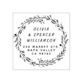 ボタニ葉カル差出人住所&手書きネーム ラバースタンプ (インプリント)