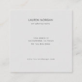 ボタニ魅力的カルミニマル名刺 スクエア名刺 (裏面)