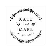 ボタパーソナライズされたニカルウェディング日付スタンプを保存 ラバースタンプ (インプリント)