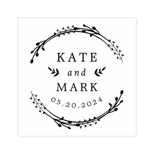 ボタパーソナライズされたニカルウェディング日付スタンプを保存 ラバースタンプ (インプリント)