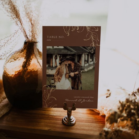 ボタミニマルニカルテラコッタ |テーブル番号カード テーブルナンバー