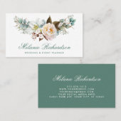 ボタモダンエレガントンフローラグリーン 名刺 (正面/裏面)
