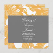 ボタモダンニカルイエローグレーフローラチューリップ結婚ズ (正面/裏面)