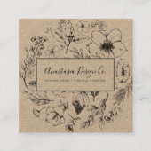 ボタモダンニカルクラフトとブラックスクリプトスクエア スクエア名刺 (正面)