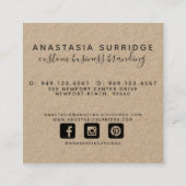 ボタモダンニカルクラフトとブラックスクリプトスクエア スクエア名刺 (裏面)