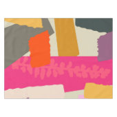 ボタモダンニカルシルエ芸術的ットカラーブロック テーブルクロス (正面(横))