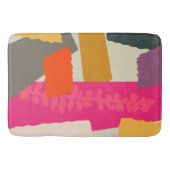 ボタモダンニカルシルエ芸術的ットカラーブロック バスマット (正面)