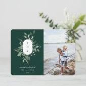 ボタモダンニカルジョイフォトホリデーカードグリーン シーズンカード (スタンド正面)