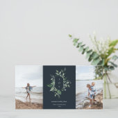 ボタモダンニカルジョイフォトホリデーカードブルー シーズンカード (スタンド正面)